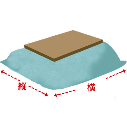端から端までを直線距離で計測して下さい