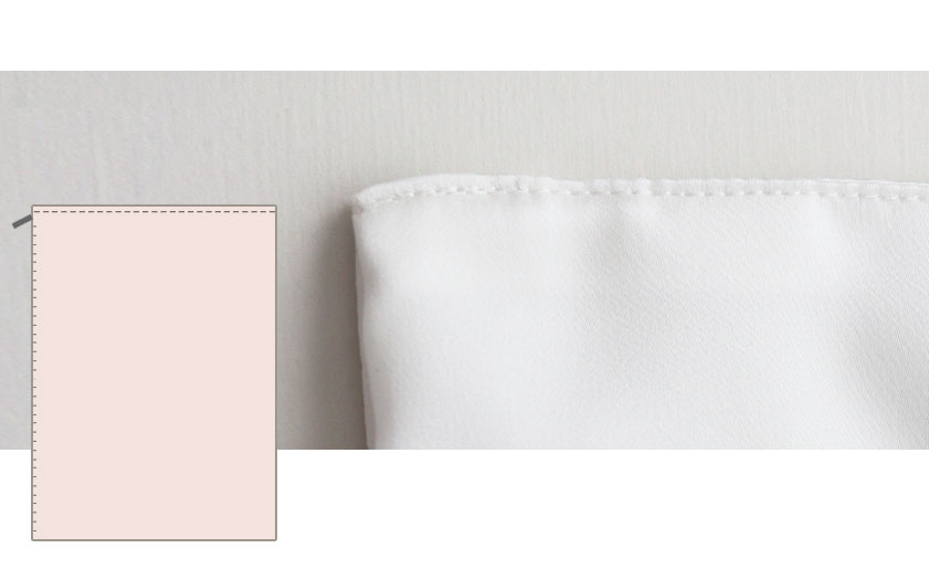 フラットシーツの縫製