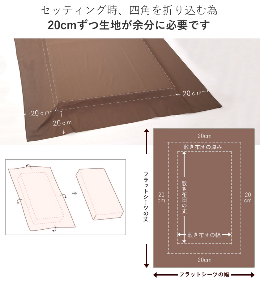 フラットシーツの使用方法