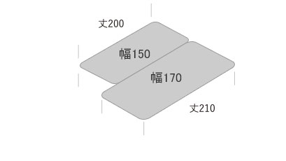 シングル、セミダブルをならべて