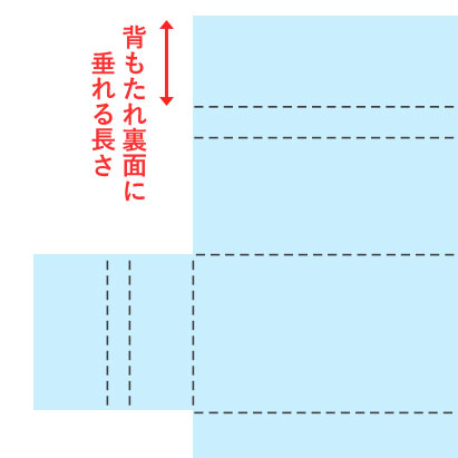 端から端までを直線距離で計測して下さい