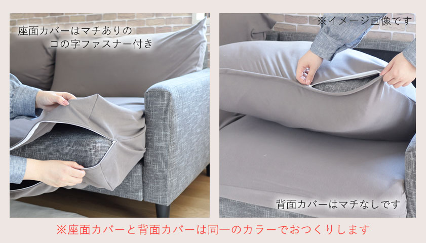 座面カバー背面カバー
