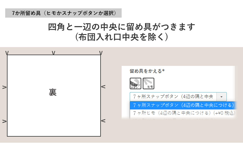 ファミリーサイズの留め具