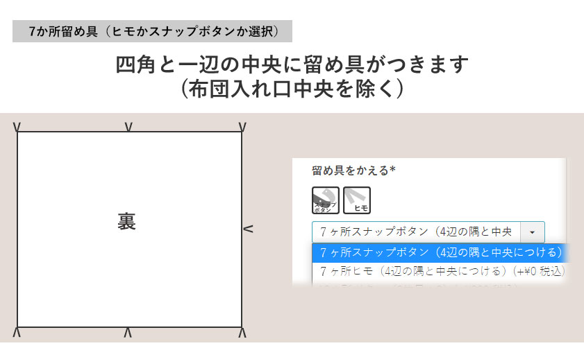 ファミリーサイズの留め具