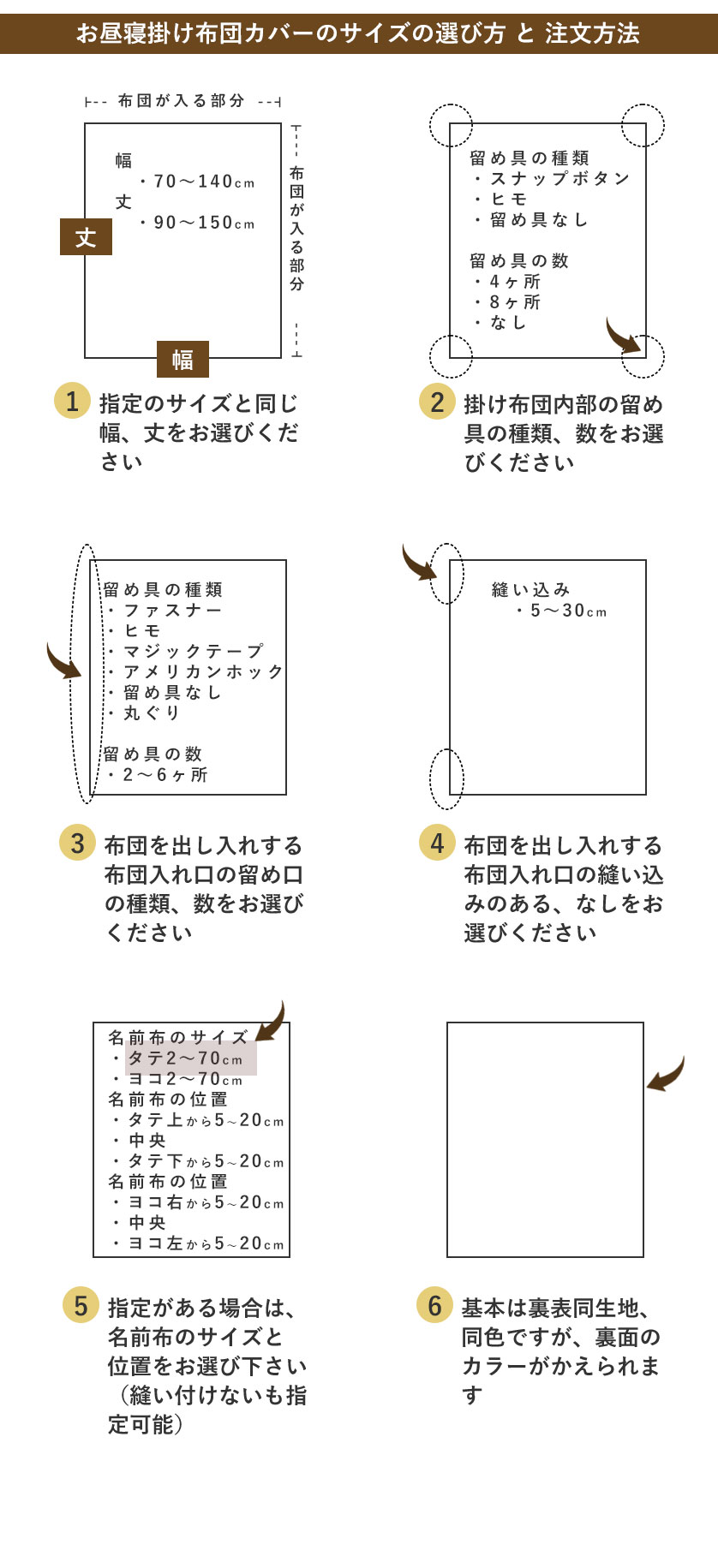 ご注文時のサイズ