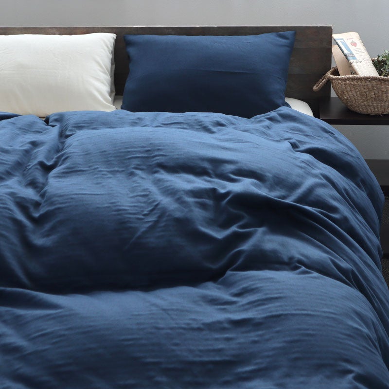 40オーガニックコットンダブルガーゼ掛け布団カバーシングルサイズ