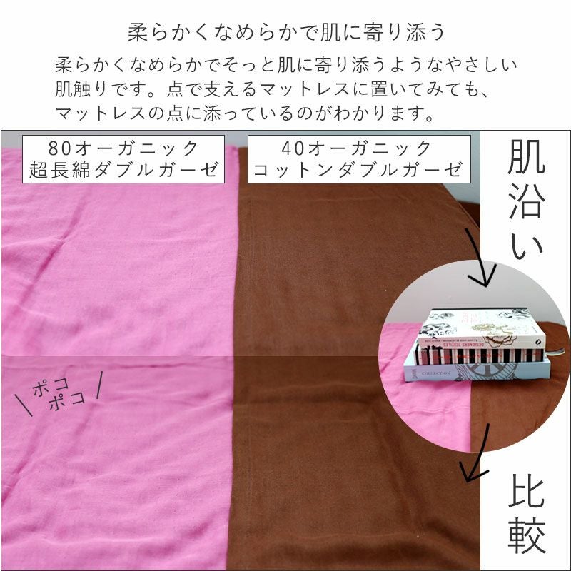 オーガニックコットン ダブルガーゼ 掛け布団カバー シングル｜極細の