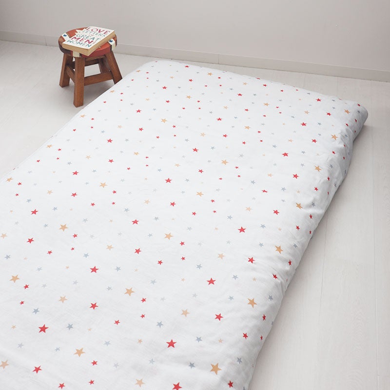 北欧キッズプリントダブルガーゼ敷き布団カバーセミダブルサイズ